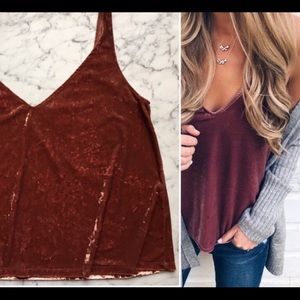 Crushed velvet tank top 🔮